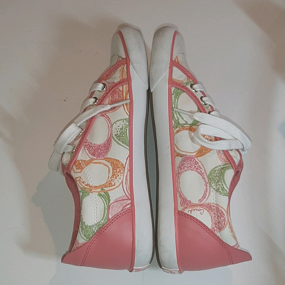 COACH BARRETT SIGNATURE MULTICOLOR LOGO SNEAKERS - Picture 4 of 10